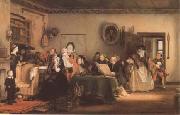 Sir David Wilkie Reading the Will (mk09) oil painting on canvas